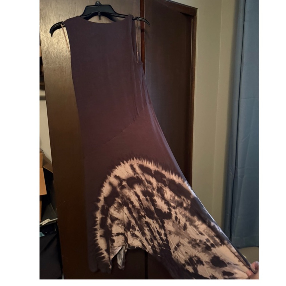 Simply Vera Vera Wang Dark Brown and Tie Dye Tank Dress